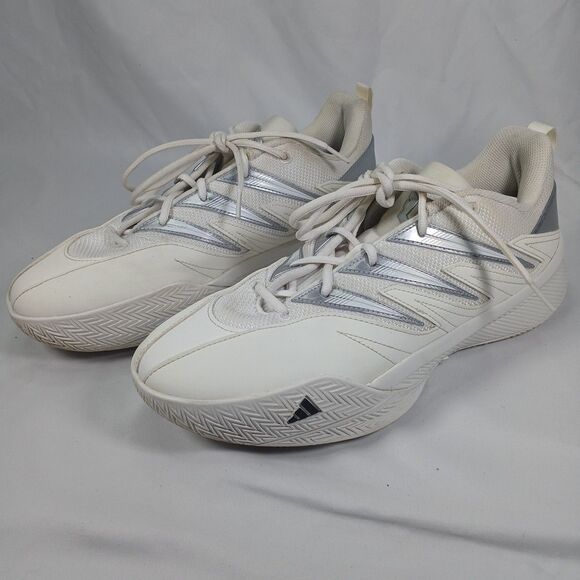 adidas Other - Adidas Basketball Sneakers Men’s 12 White Silver Low Top Athletic Court Shoes